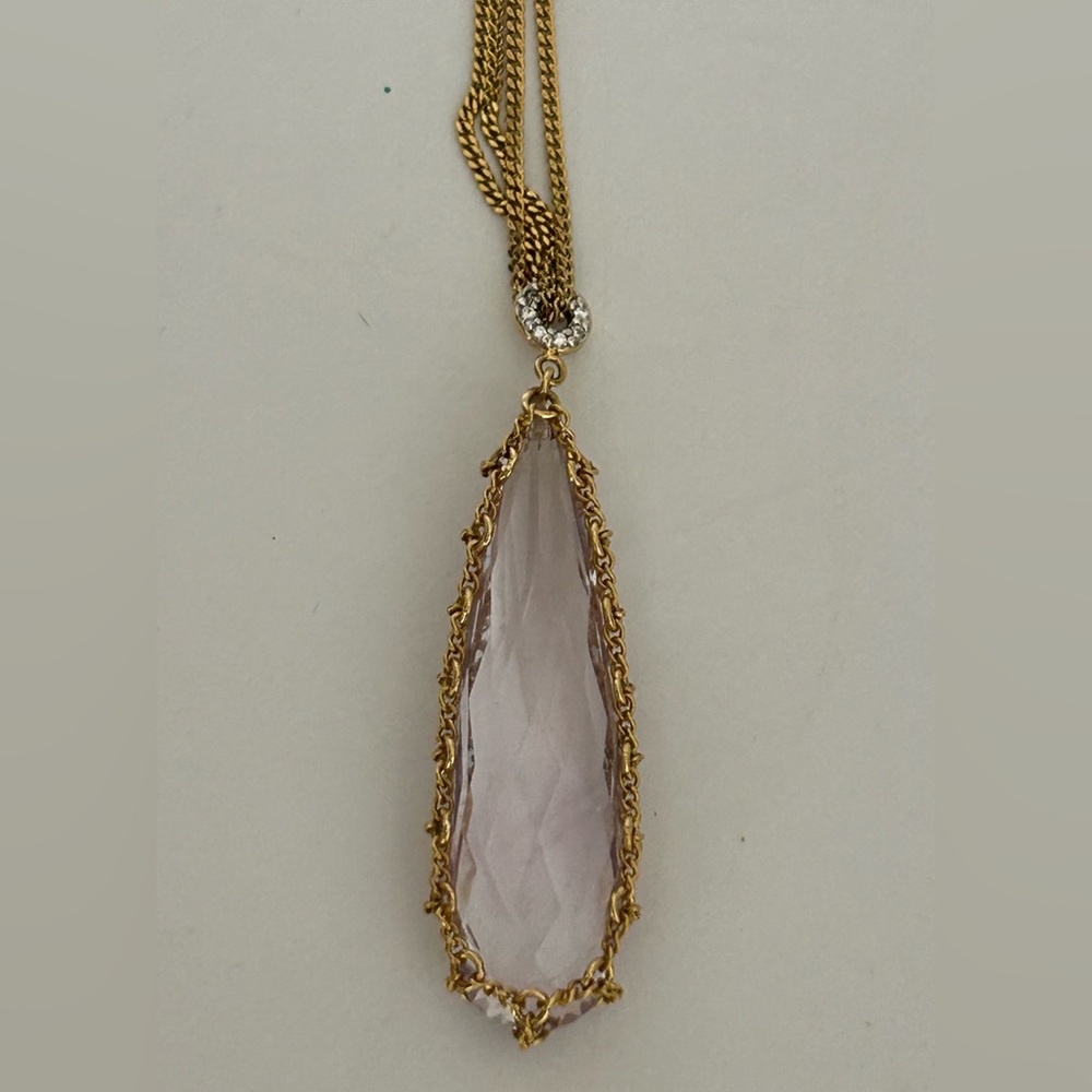Anthony Nak Amethyst Diamond 18k  Necklace